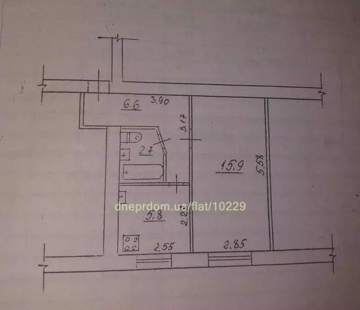 Продам 1к квартиру 27000 $, 31 м² вулиця Роторна, Самарський район. Фото №3