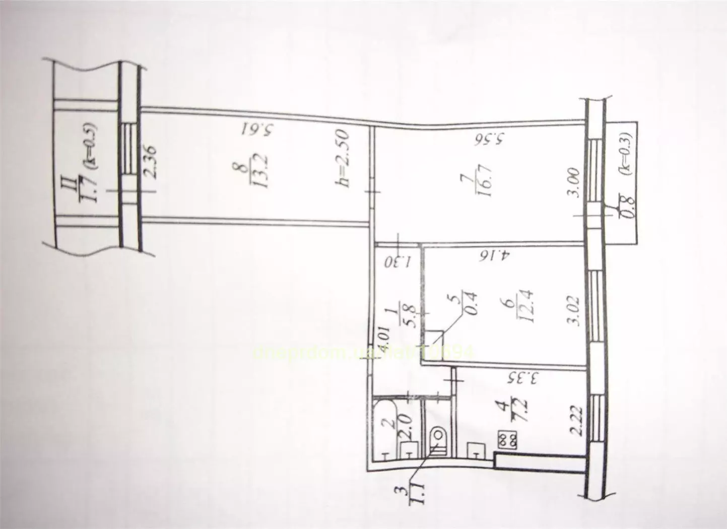 Продам 3к квартиру 68000 $, 61 м² вулиця Янтарна, Індустріальний район. Фото №5