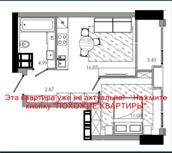 Продам 1к квартиру 49600 $, 40 м² вулиця Набережна Перемоги, Соборний район. Фото №3