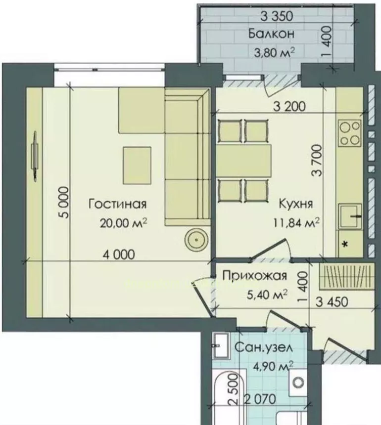 Продам 1к квартиру 45000 $, 46 м² провулок Добровольців, Соборний район. Фото №12