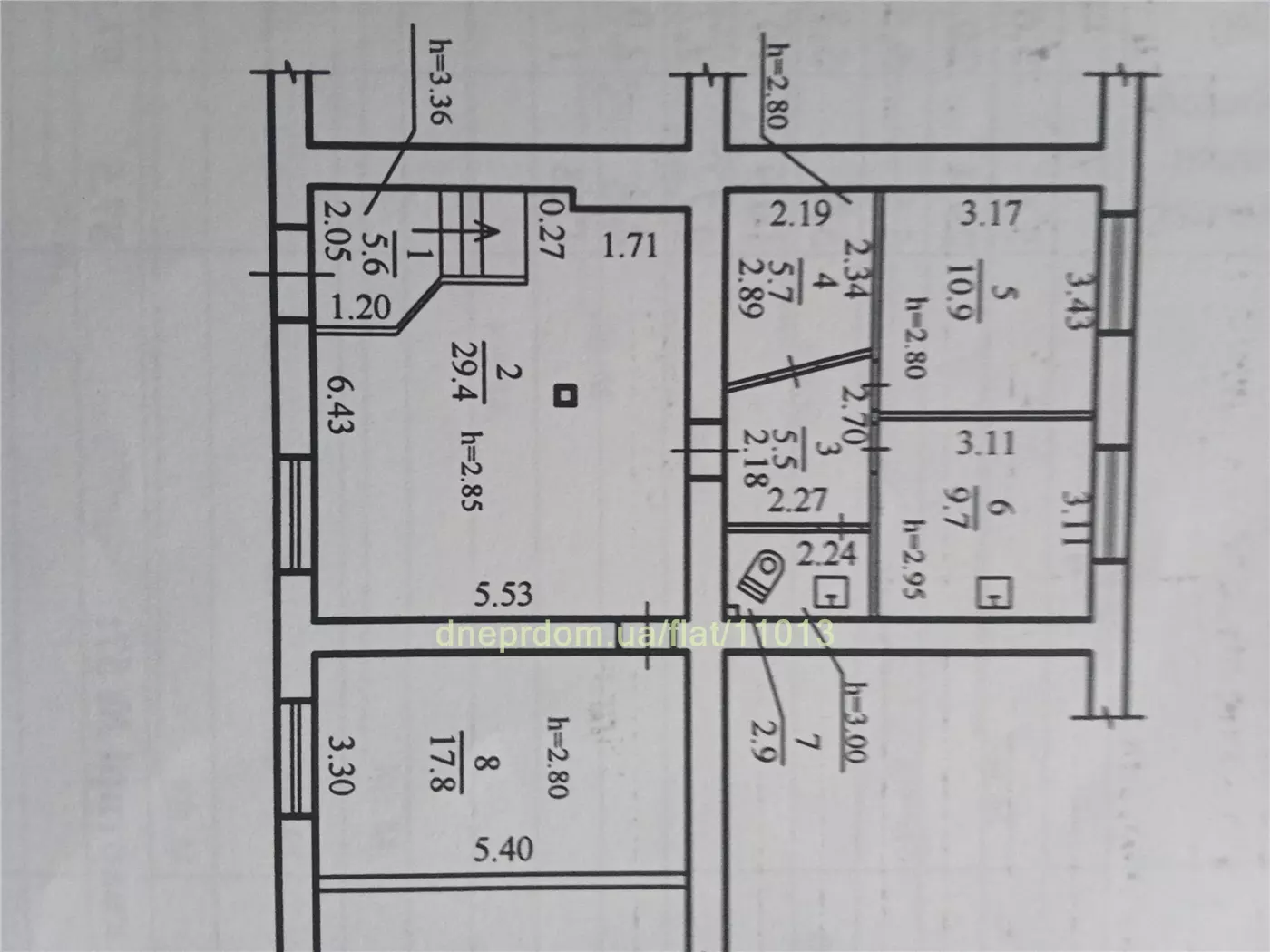 Продам 3к квартиру 70000 $, 90 м² вулиця Академіка Янгеля, Чечелівський район. Фото №5