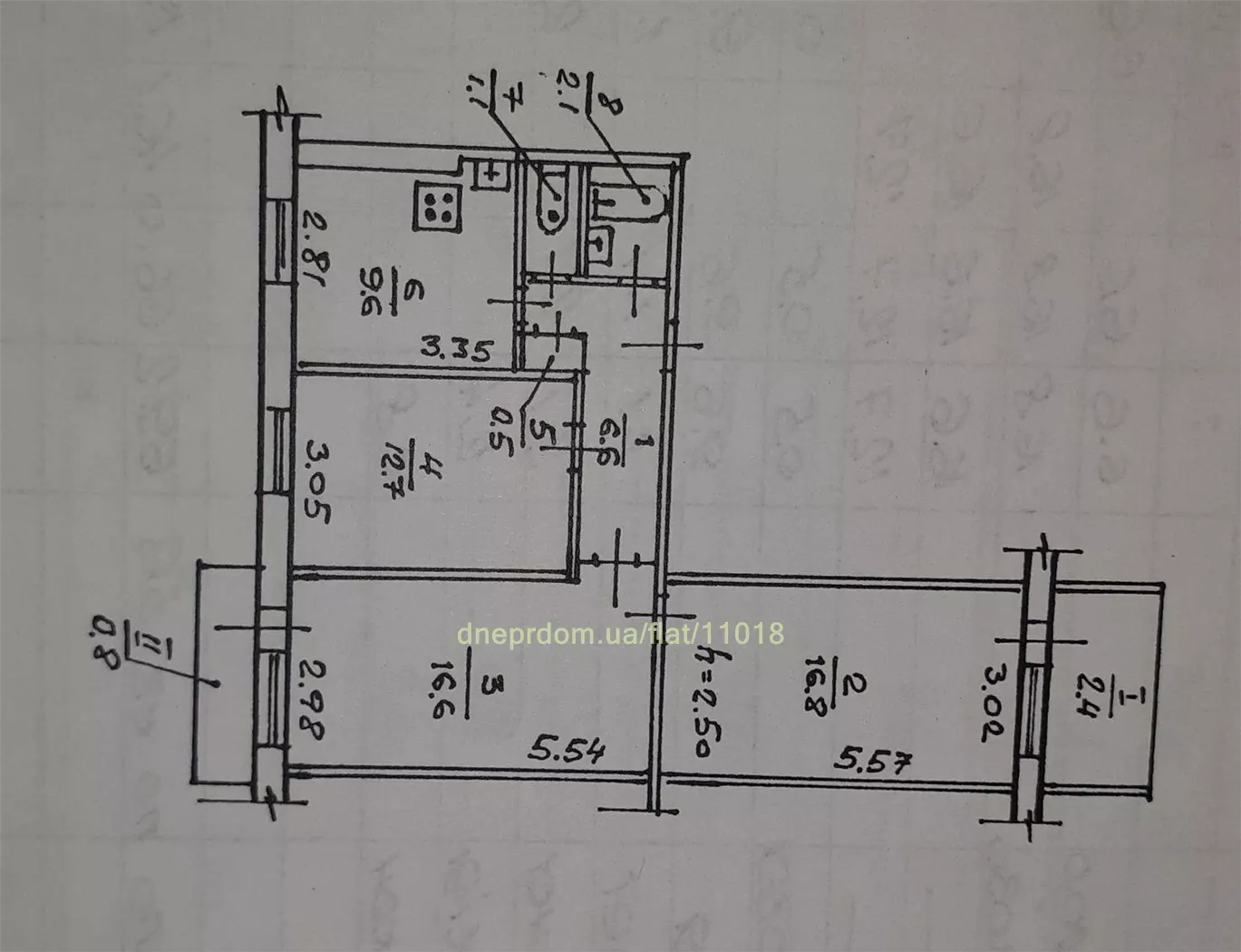 Продам 3к квартиру 56000 $, 73 м² вулиця Набережна Перемоги, Соборний район. Фото №3