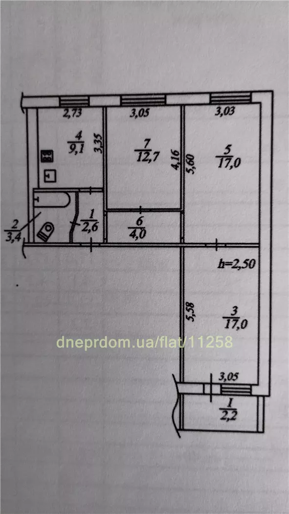 Продам 3к квартиру 55000 $, 68 м² вулиця Набережна Перемоги, Соборний район. Фото №31