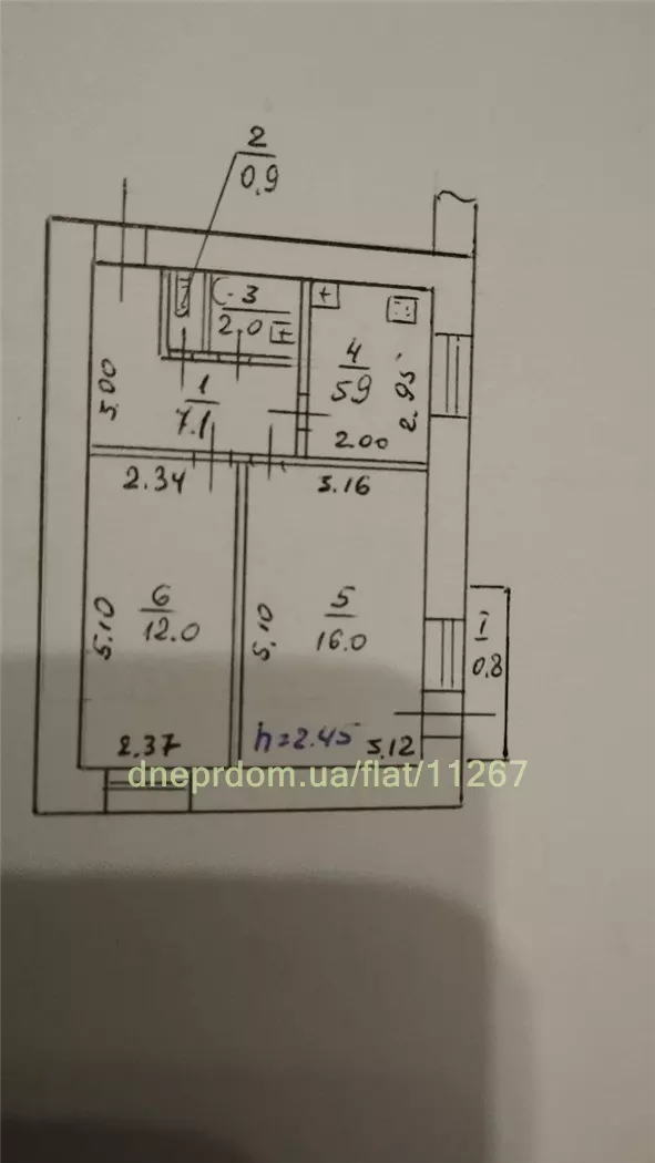 Продам 2к квартиру 38000 $, 45 м² проспект Пилипа Орлика. Фото №8