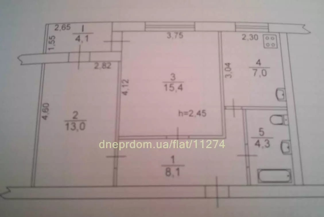 Продам 2к квартиру 35000 $, 52 м² ж/м Тополь-2, Шевченковский район, Днепропетровский район. Фото №7