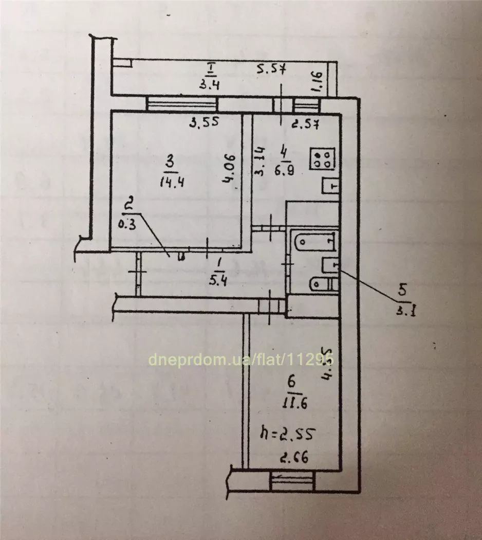 Продам 2к квартиру 50000 $, 46 м² вулиця Зиновія Матли, Амур-Нижньодніпровський район. Фото №5