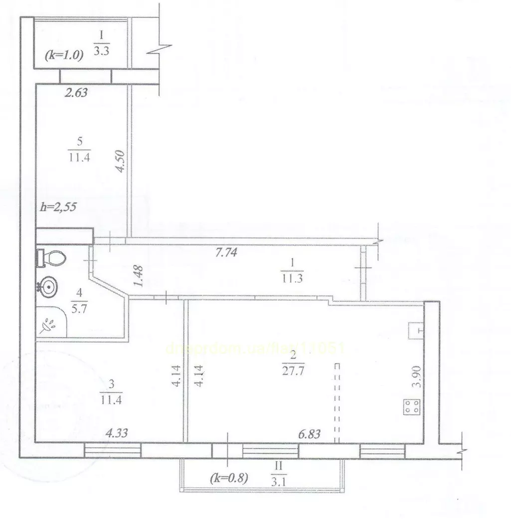 Продам 3к квартиру 39000 $, 77 м² вулиця Липова, Самарський район. Фото №20