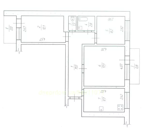 Продам 3к квартиру 48000 $, 64 м² проспект Миру, Індустріальний район. Фото №15