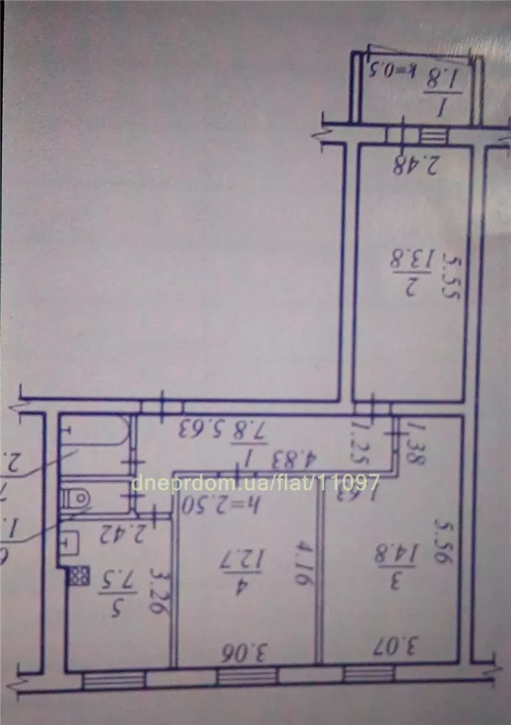 Продам 3к квартиру 49000 $, 62 м² Штабний провулок, Соборний район. Фото №10