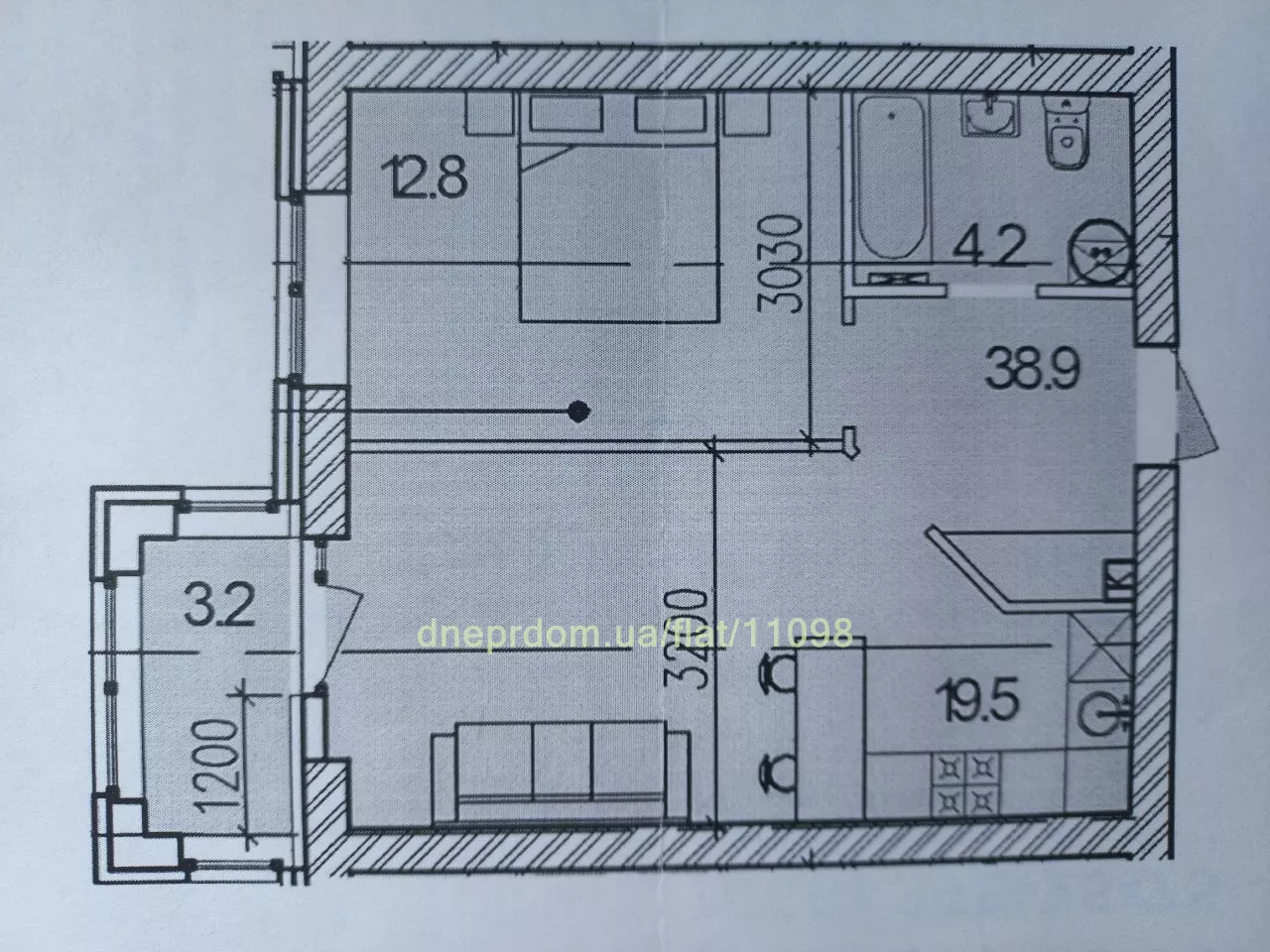 Продам 1к квартиру 39000 $, 46 м² проспект Слобожанський, Амур-Нижньодніпровський район. Фото №5