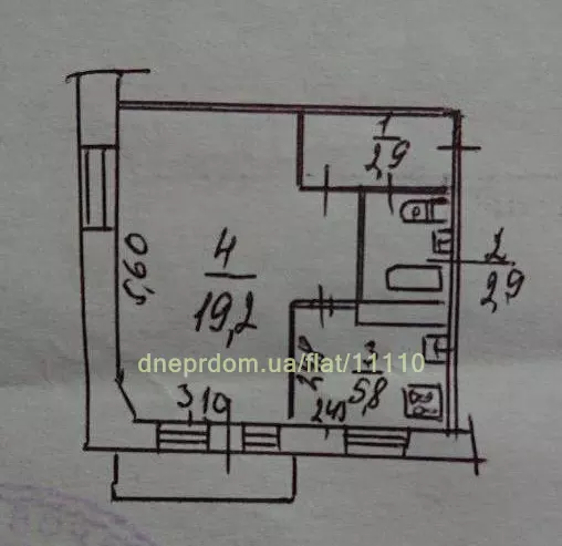 Продам 1к квартиру 27000 $, 31 м² проспект Петра Калнишевського, Індустріальний район. Фото №3