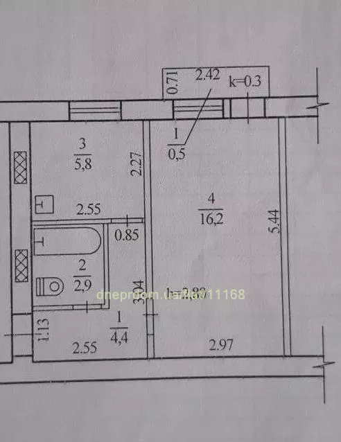 Продам 1к квартиру 26000 $, 30 м² Мартенівська вулиця, Чечелівський район