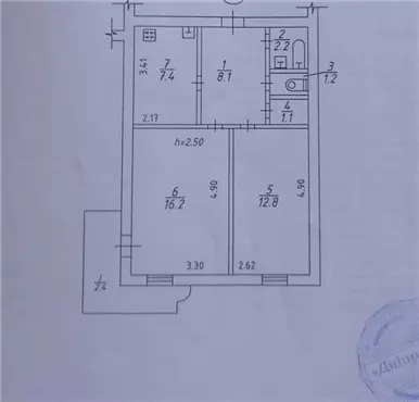 Продам 2к квартиру 38000 $, 52 м², улица Владимира Антоновича, Центральный район. Фото №8