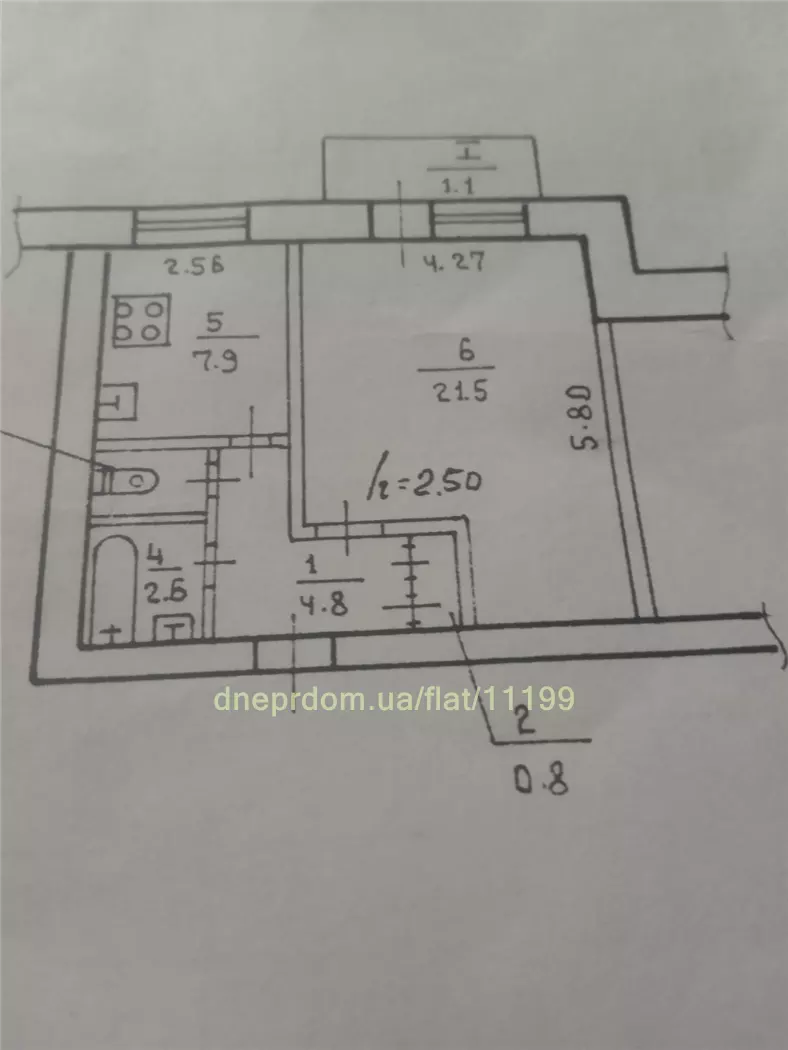 Продам 1к квартиру 34500 $, 40 м² вулиця Прогресивна, Амур-Нижньодніпровський район. Фото №2