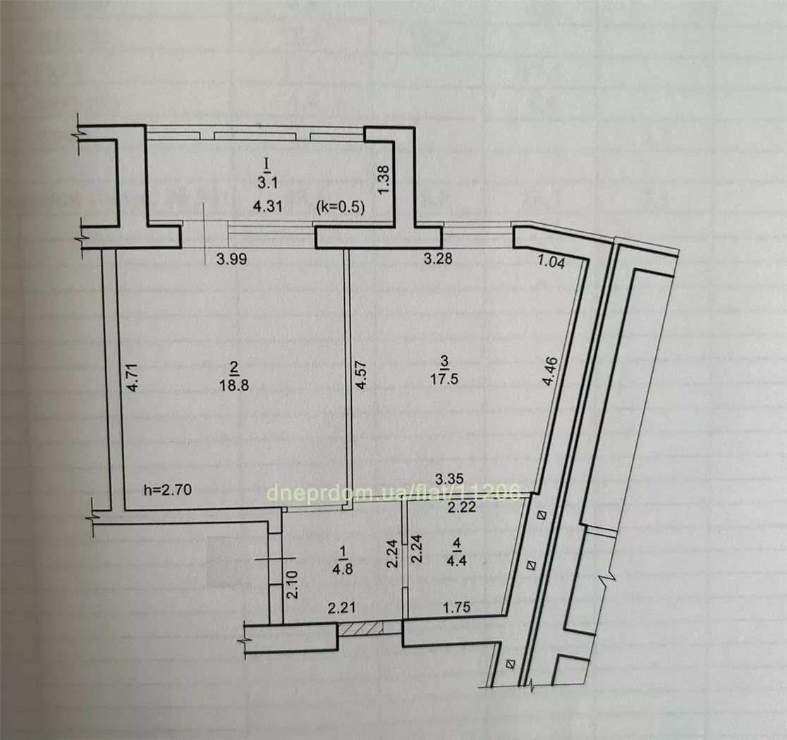 Продам 1к квартиру 30000 $, 52 м² вулиця Маршала Судця, Соборний район. Фото №12