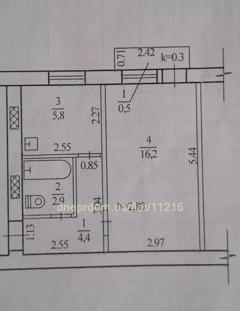 Продам 1к квартиру 15000 $, 30 м² Тютюнова вулиця, Чечелівський район. Фото №36