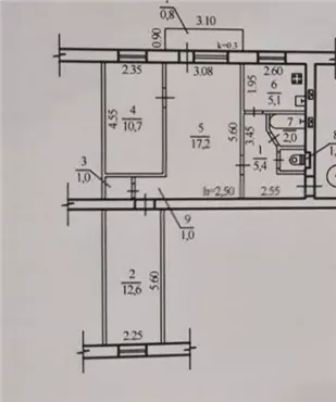 Продам 3к квартиру 29000 $, 58 м² Новокодацька площа, Новокодацький район. Фото №12