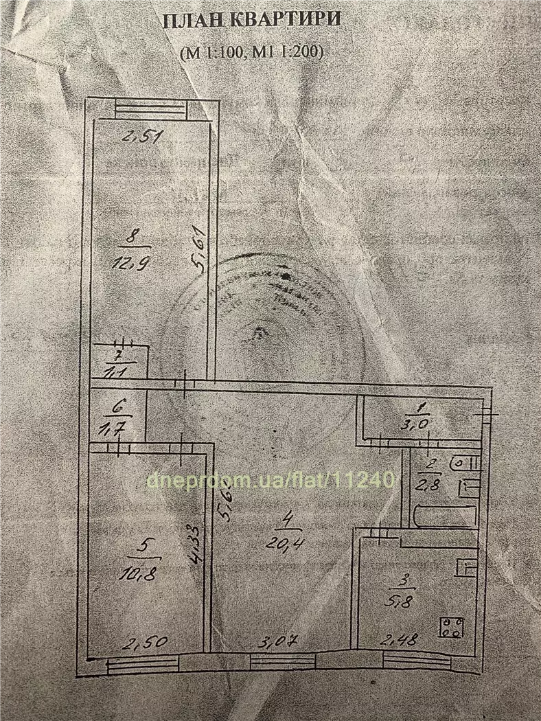 Продам 3к квартиру 34500 $, 59 м² проспект Петра Калнишевського, Індустріальний район. Фото №8