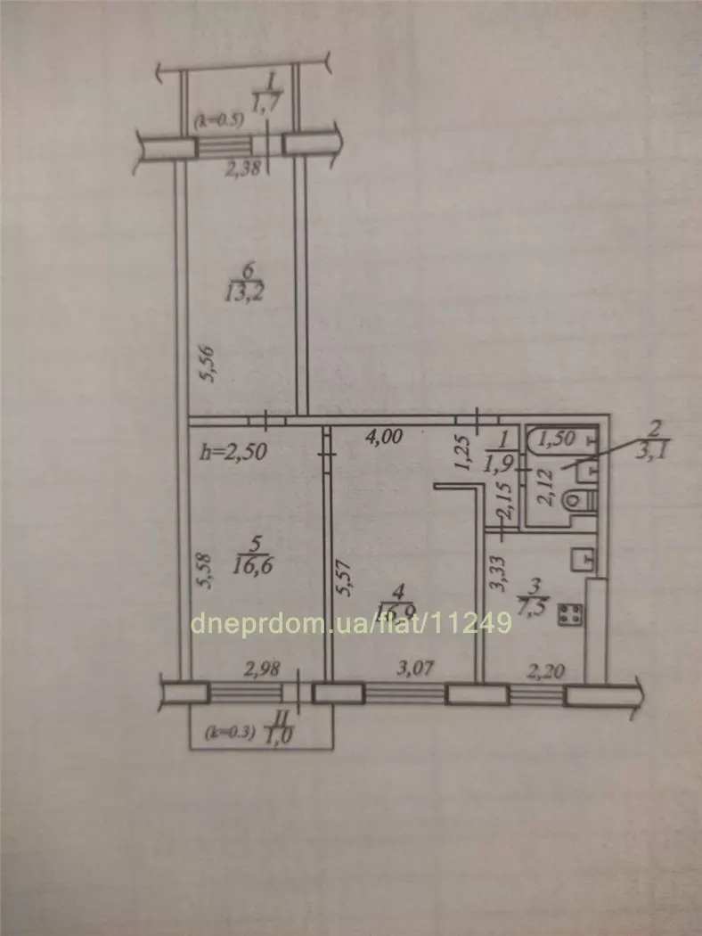 Продам 3к квартиру 40000 $, 62 м² вулиця Калинова, Амур-Нижньодніпровський район. Фото №4