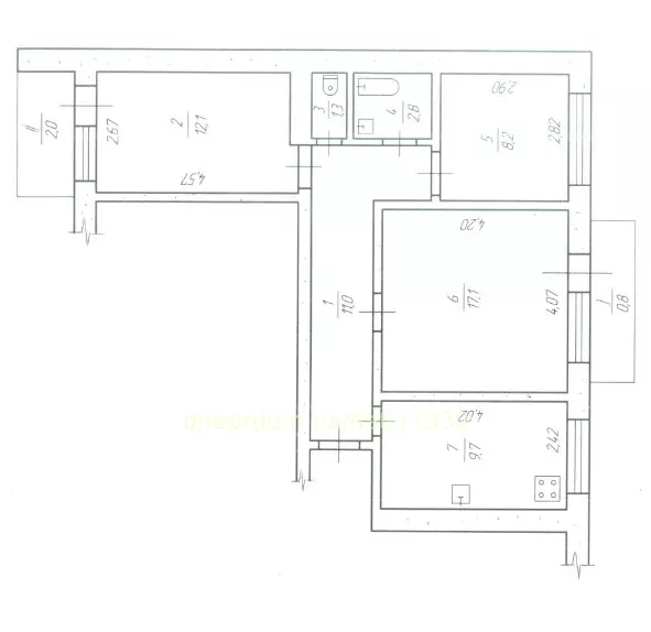 Продам 3к квартиру 43000 $, 65 м² пр-т Миру, Індустріальний район. Фото №7