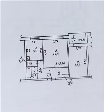 Продам 2к квартиру 27000 $, 49 м², вулиця Юрія Магалевського, Індустріальний район. Фото №7