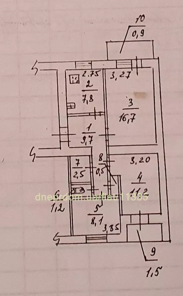 Продам 3к квартиру 35000 $, 57 м² вулиця Передова, Амур-Нижньодніпровський район. Фото №13