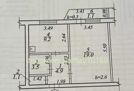 Продам 1к квартиру 21000 $, 39 м² Донецьке шосе. Фото №3