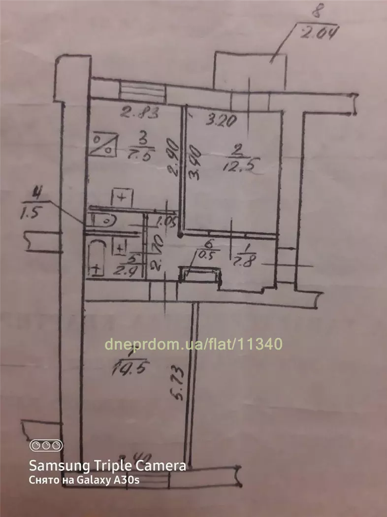 Продам 2к квартиру 43000 $, 53 м² проспект Дмитра Яворницького. Фото №6