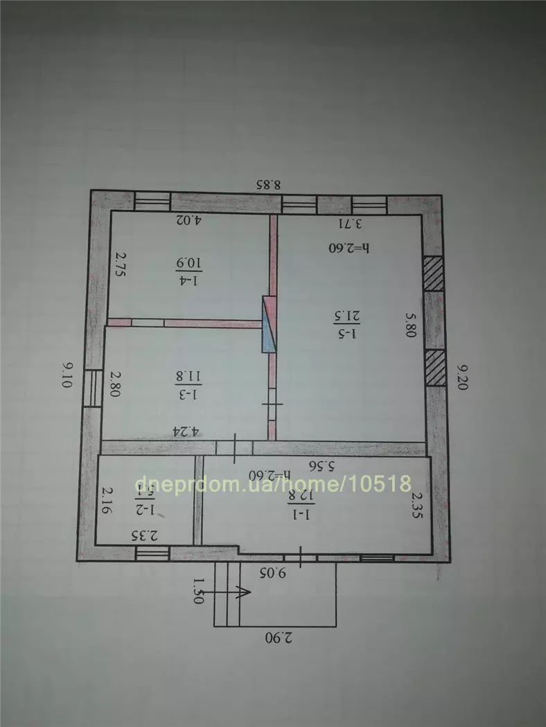 Продам 3-к дом, 63 м², 15000 $ Пашена Балка, Днепропетровский район