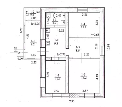 Продам 3-к дом, 72 м², 41900 $, Тупиковая улица, Новокодацкий район. Фото №2