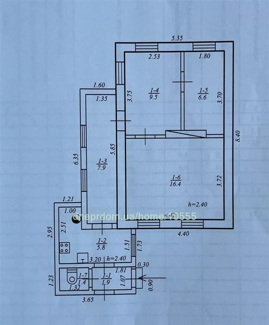 Продам 3-к дом, 55 м², 16000 $ Над’ярна вулиця, Центральний район. Фото №4