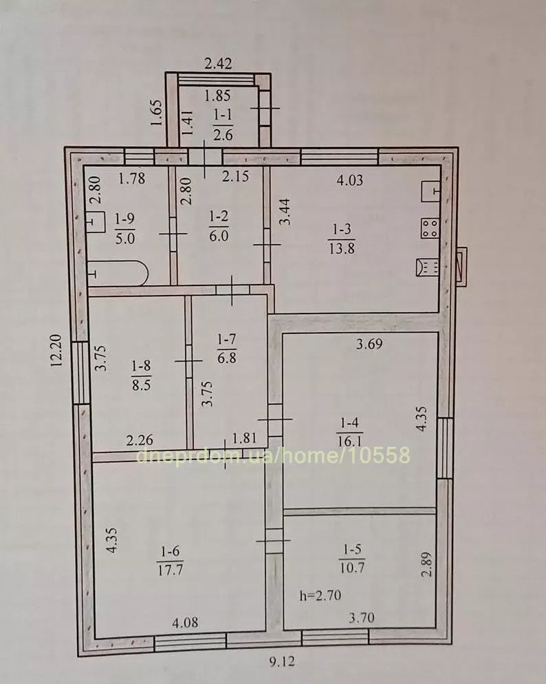 Продам 4-к дом, 88 м², 38000 $ вулиця Наставників, Самарський район. Фото №4