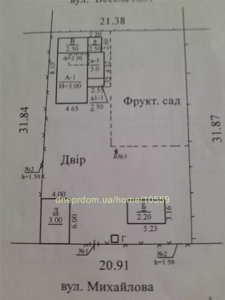 Продам 3-к дом, 39 м², 24000 $ вулиця Михайлова, Амур-Нижньодніпровський район