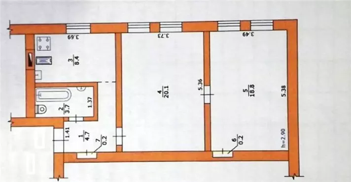 Сдам 2к квартиру 56 м², 13000 грн./мес., улица Привокзальная, Центральный район. Фото №5