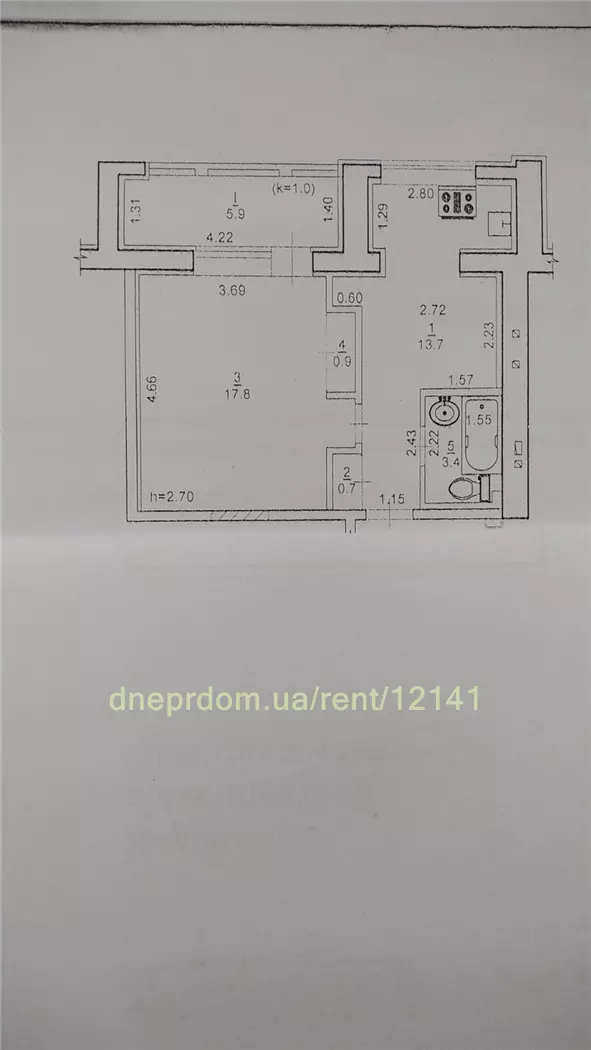 Сдам 1к квартиру 13000 грн./мес. вулиця Миколи Різоля, Соборний район. Площ. 42 м². Фото №8